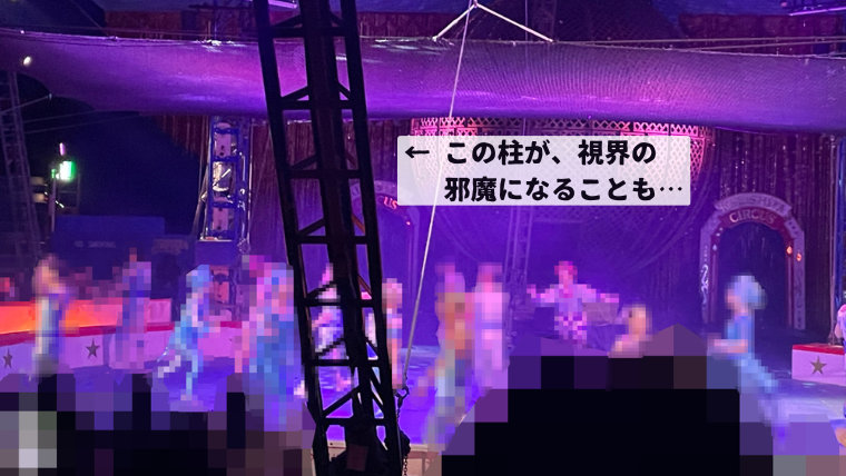 木下大サーカス in 立川。ロイヤルブルーHからの視界